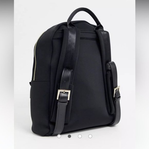 Ted BakerWomens Black Reese Ruffle Detail Zip Backpack main image 11